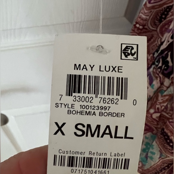 NWT INC Pink Boho Puffy Balloon Sleeve Embroidered Embellished Mini Dress,  XS - Picture 4 of 12